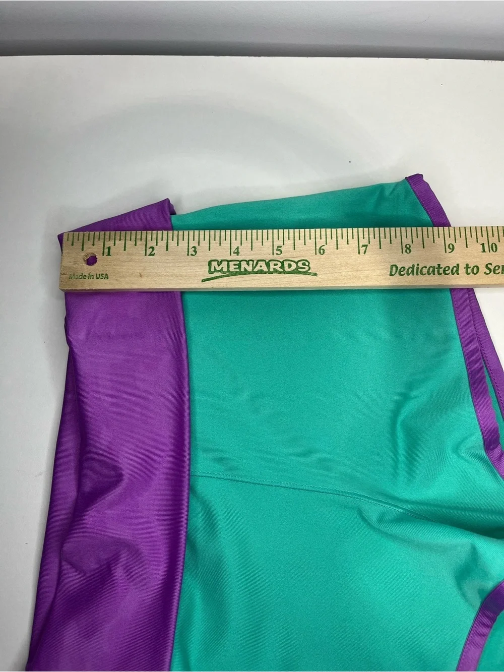 Under Armour Girl's Medium Teal Shorts + Purple Foldover Waist Yellow Logo